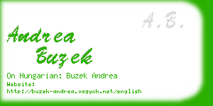 andrea buzek business card